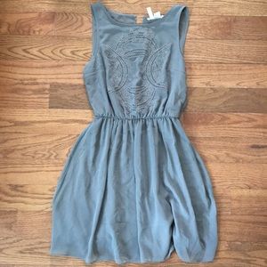 Size 4 grey chiffon material sundress